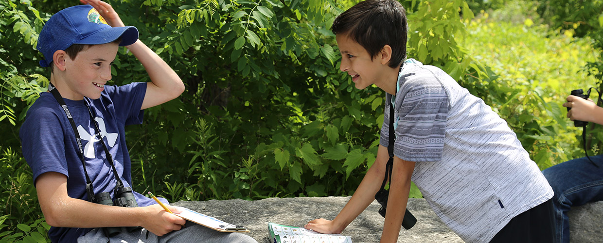 children take part in outdoor education program at Tommy Thompson Park