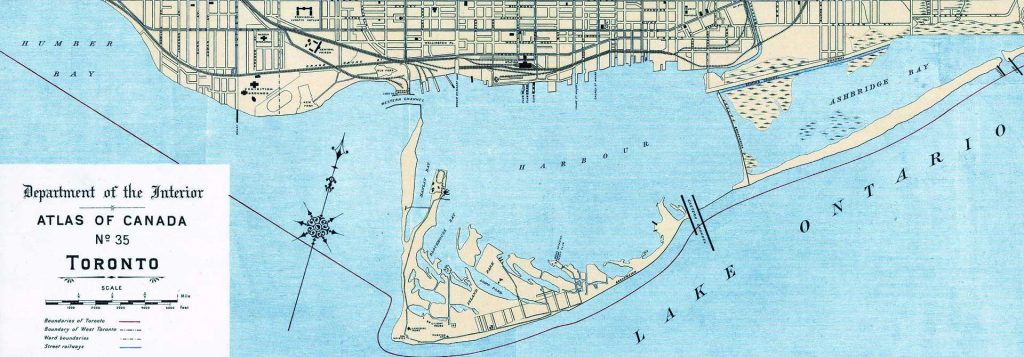Map of Toronto Harbour