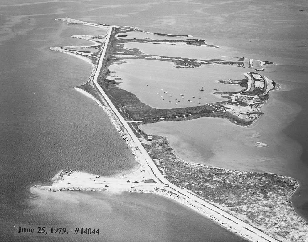 Aerial view of Leslie Street Spit, June 25, 1979.