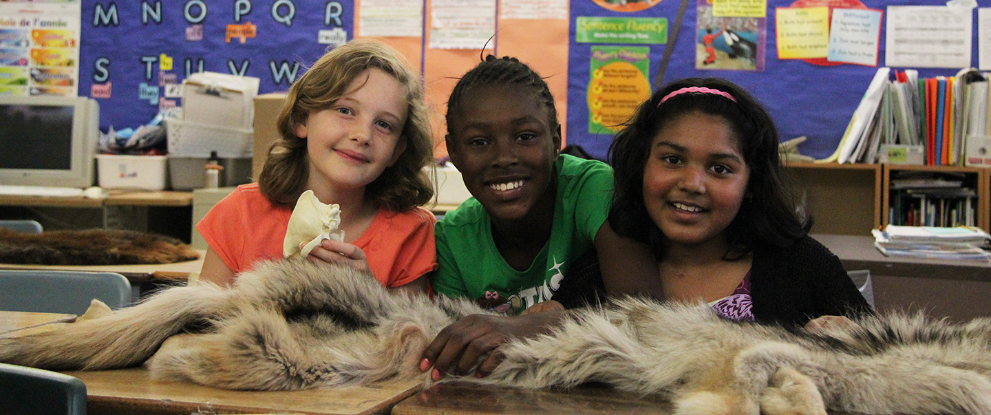 elementary students in classroom